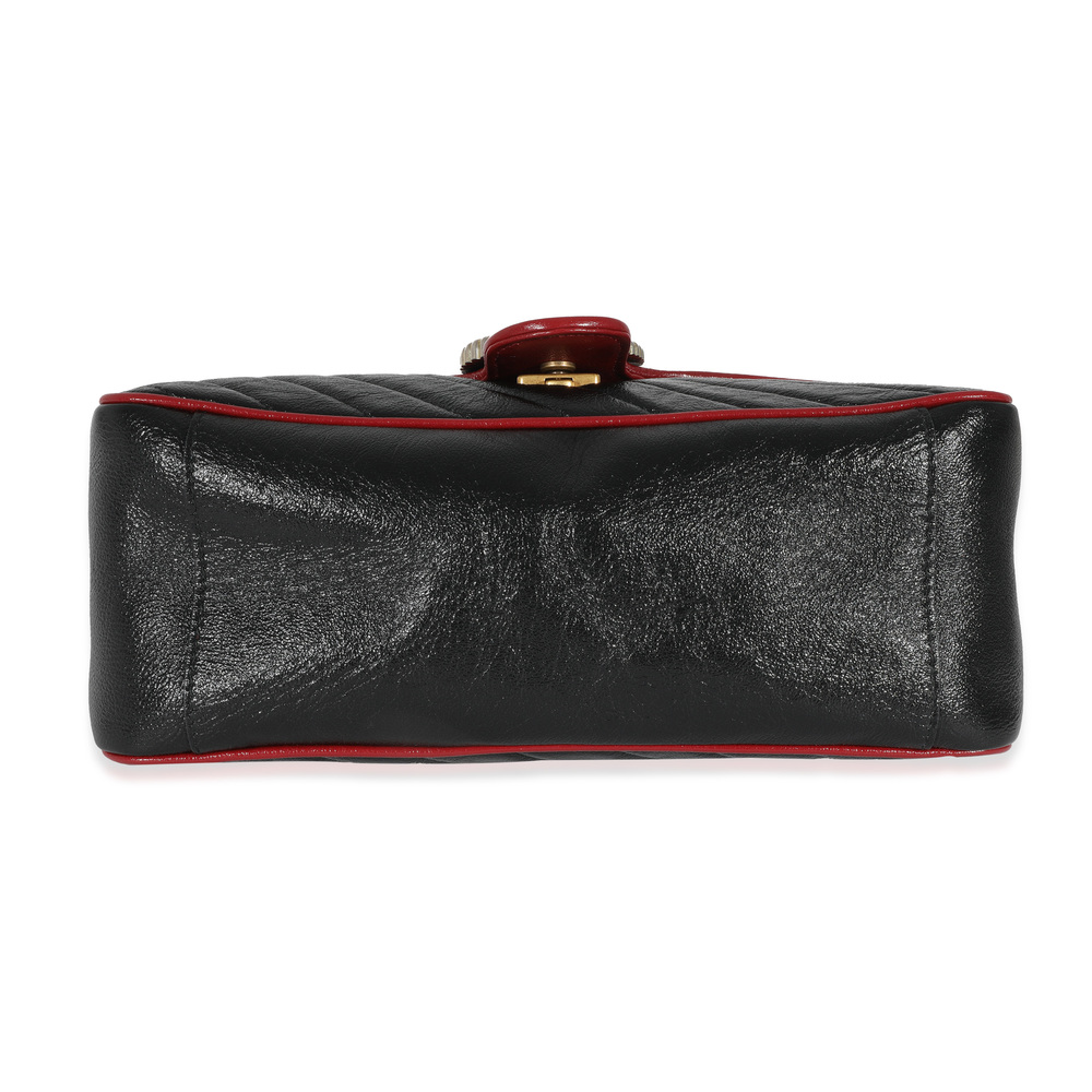 Gucci Black Quilted Leather GG Marmont Small Torchon Top Handle - Picture 5 of 7